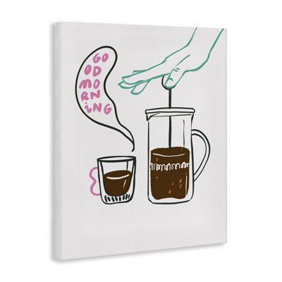 Good Morning Espresso Canvas Wall Art by Marina Astudillo