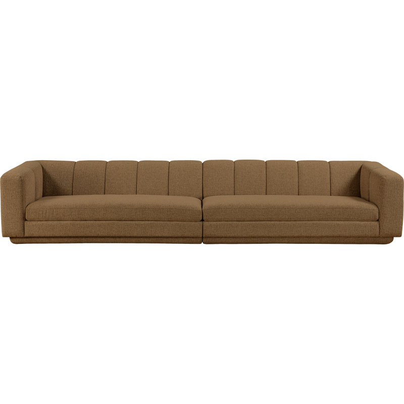 Tissu 2 pièces Modari Canapé modulaire, Tissu brun