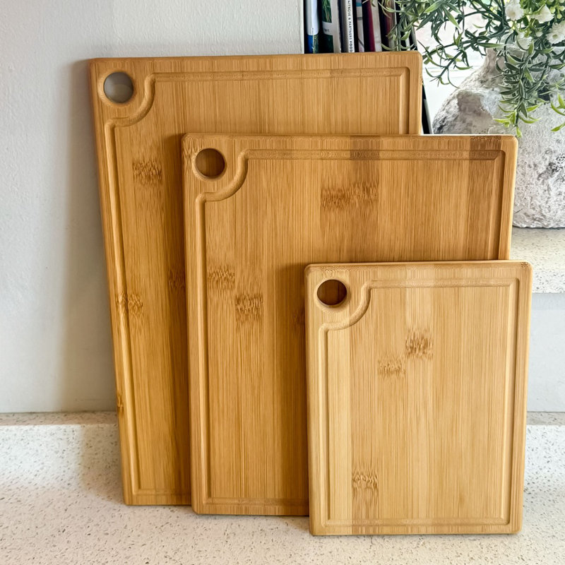 Ervine 3-Piece Bamboo Chopping Board Set