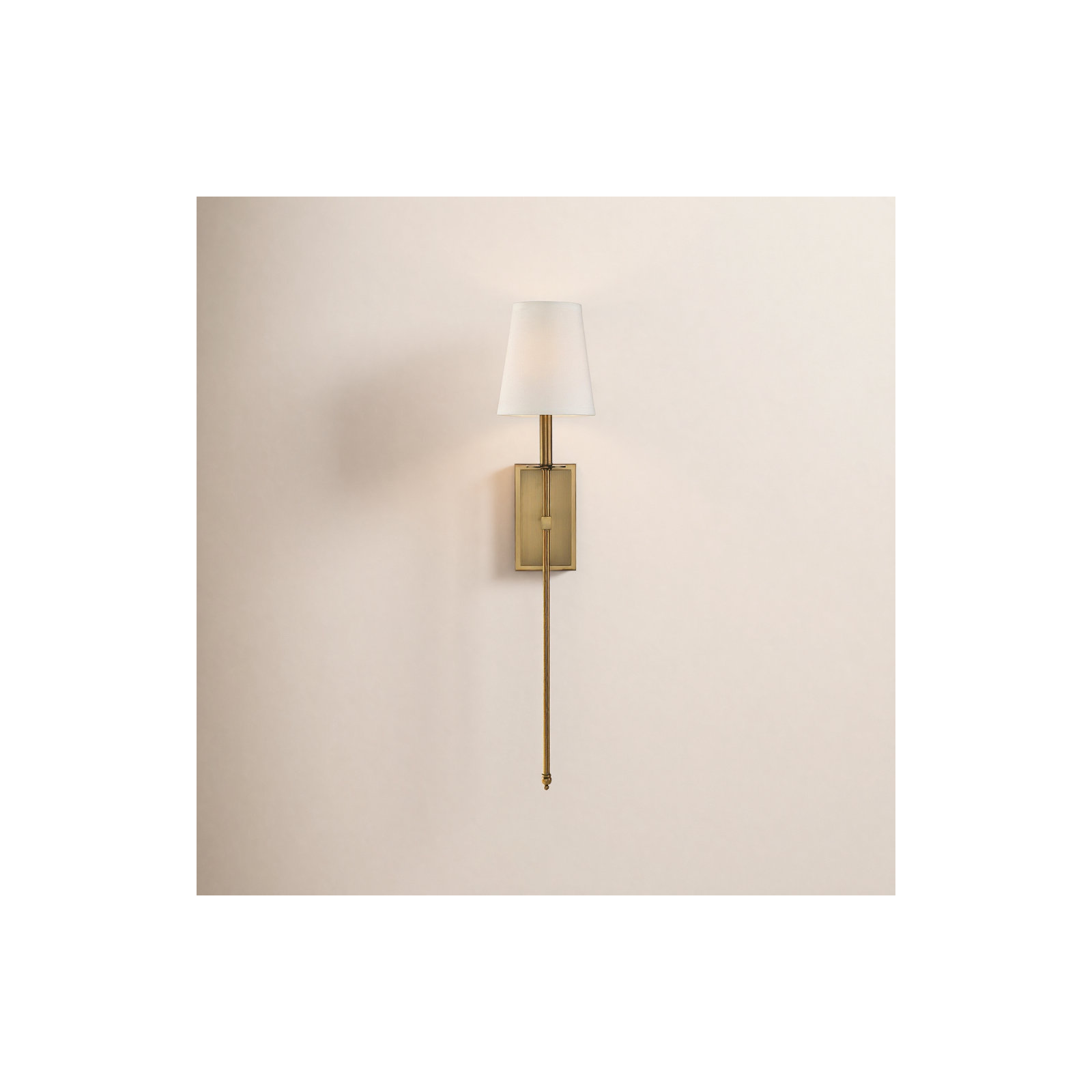Jillian 1-Light Wallchiere, 33.5" H x 6.75" W x 8'' D, Warm Brass