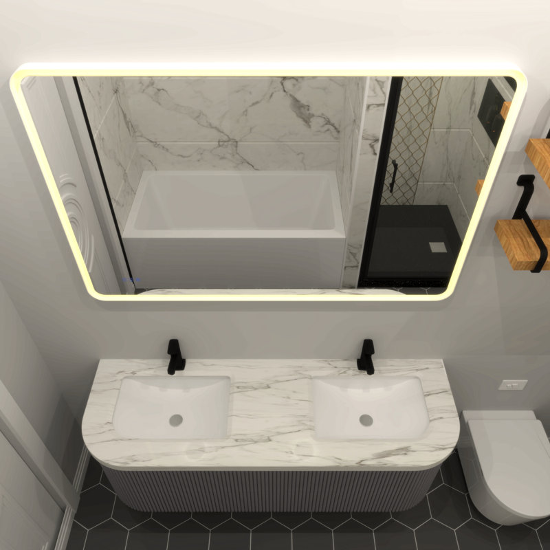Miroir de salle de bain rectangulaire