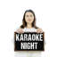 Enseigne de fantaisie en aluminium 12 po x 18 po Karaoke Night Street