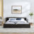 Upholstered Bed Frame with Thick Fabric-1965919422