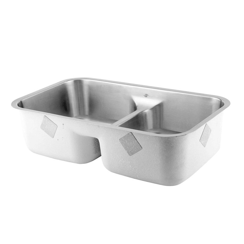 Évier de cuisine à double cuve encastrable DAX 50/50 - 32 po x 18 po - 18G, acier inoxydable