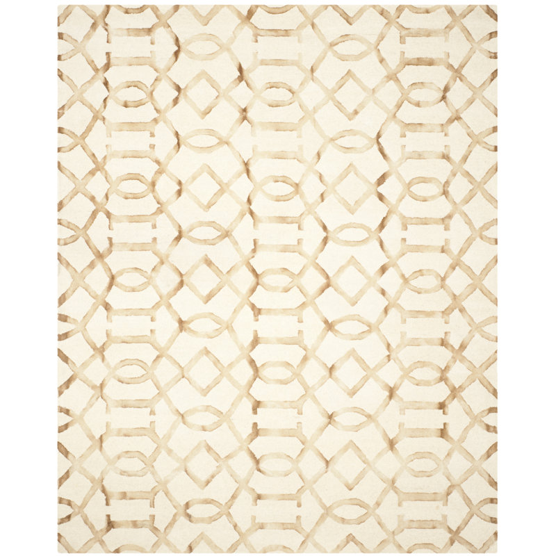 Xiong Hand Tufted Wool Geometric Rug, Rectangle 8' x 10'
