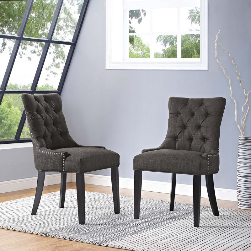 Regent Fabric Dining Chair, Brown