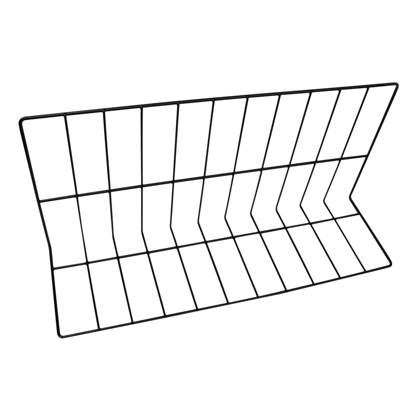 Steel Kitchenware Divider, Black, 12" H x 26" W x 8" D