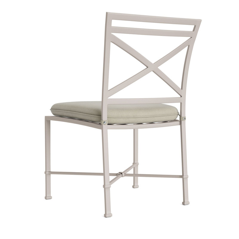 Venetian Outdoor Dining Side Chair, Dove Smooth, Fusion Charcoal, Brown