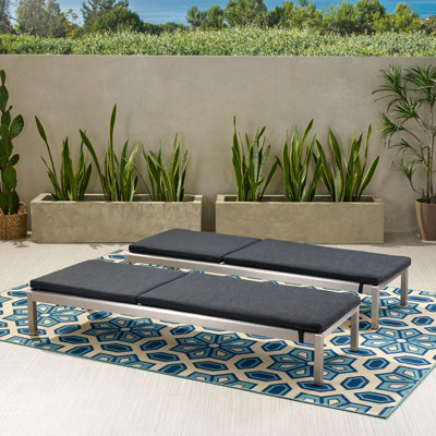 Ayten 77.5" Reclining Chaise Lounge Set with Cushions