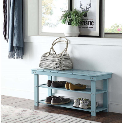 Beachcrest Home™ Sea Foam Oxford Utility Mudroom Bench