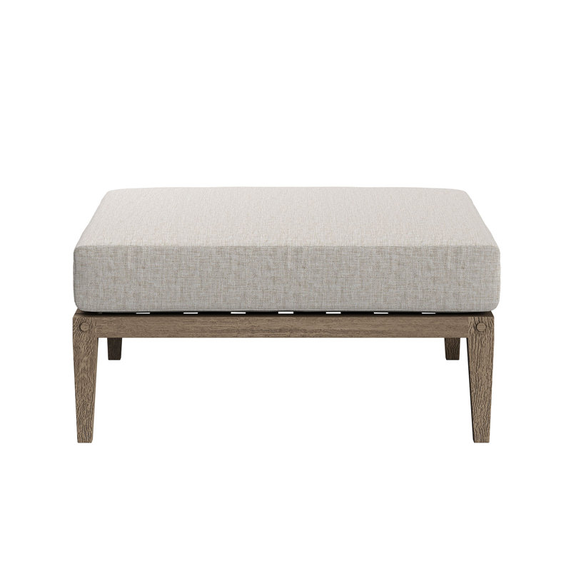 Repose-pieds d'extérieur en teck Northlake, Beige