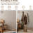 Solid Wood Rotary Coat Rack, Freestanding Coat Rack With 3 Shelves And 9 Hooks, Coat Tree For Bedroom, Entryway, Livingroom, Coat Hanger Stand For Coats, Scarves, Handbags (Natural)-1972169054