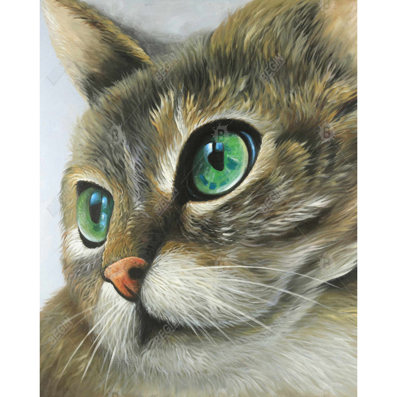 «Peaceful Cat Portrait» sur toile