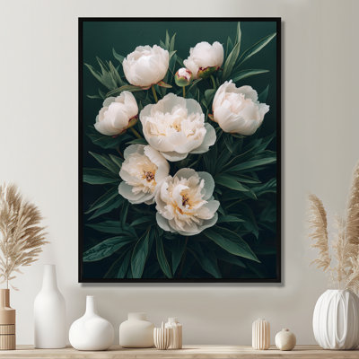 Art sur toile, pivoines sombres II