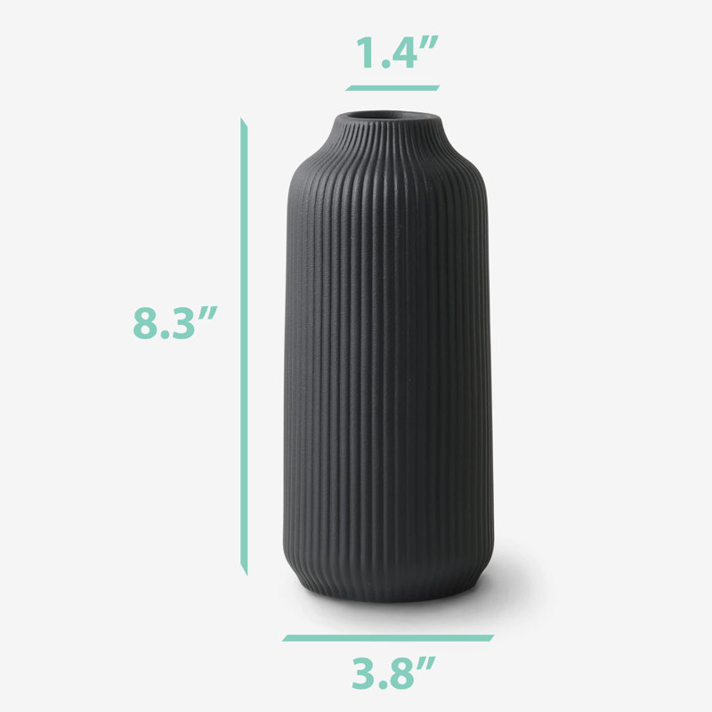 Ceramic / Porcelain Table Vase, Black