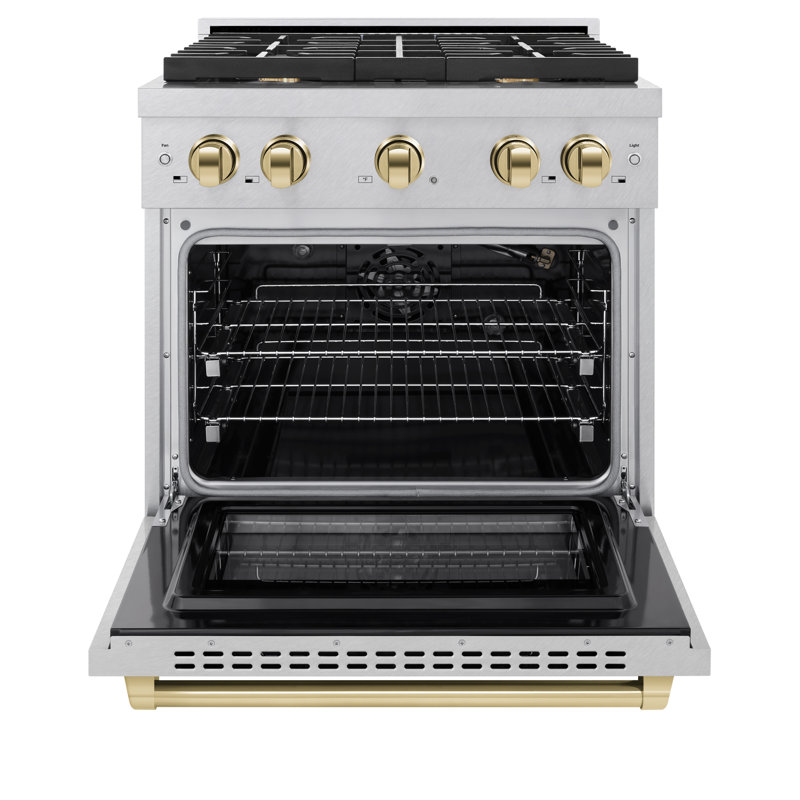 ZLINE Autograph 36" Paramount Dual Fuel Range w/ 6 Burners & Champagne Bronze Accents (SDRZ-36-CB), 4.2 cu ft, 4 burners