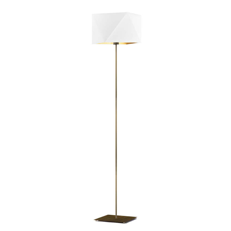 Ayaa 156cm Traditional Floor Lamp, White/Gold Inside, Grey