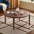 Black walnut round end table-107124058