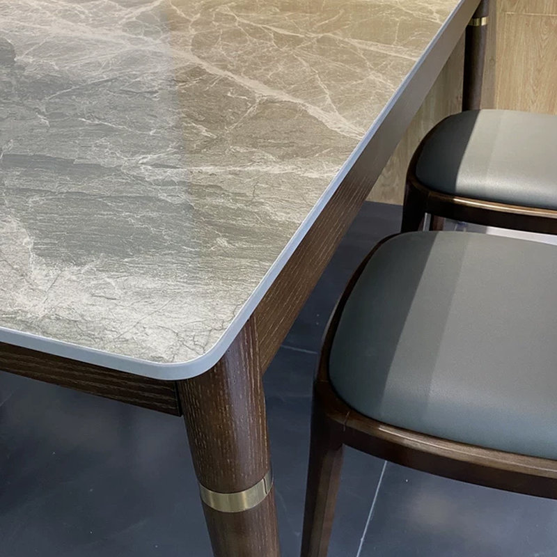 Table rectangulaire en bois massif de style nordique, H 29,53 po x L 78,74 po x l 39,37 po