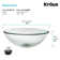 Kraus 14 Inch Clear Glass Vessel Sink in Clear with Pop-Up Drain