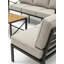 Ensemble de conversation de terrasse 69,3 po à 3 sièges profonds avec housses de coussin lavables à la machine + table basse HDPT, ensemble de conversation extérieur en acier toutes saisons avec sommier à lattes à drainage rapide pour terrasse / patio / cour arrière