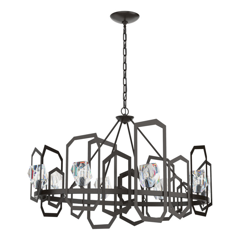 Gatsby 8 - Light Unique Wagon Wheel Chandelier, Oil Rubbed Bronze