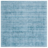 Abbie-Jo Hand Loomed Viscose/Cotton/Wool Solid Colour Rug in Teal/Blue