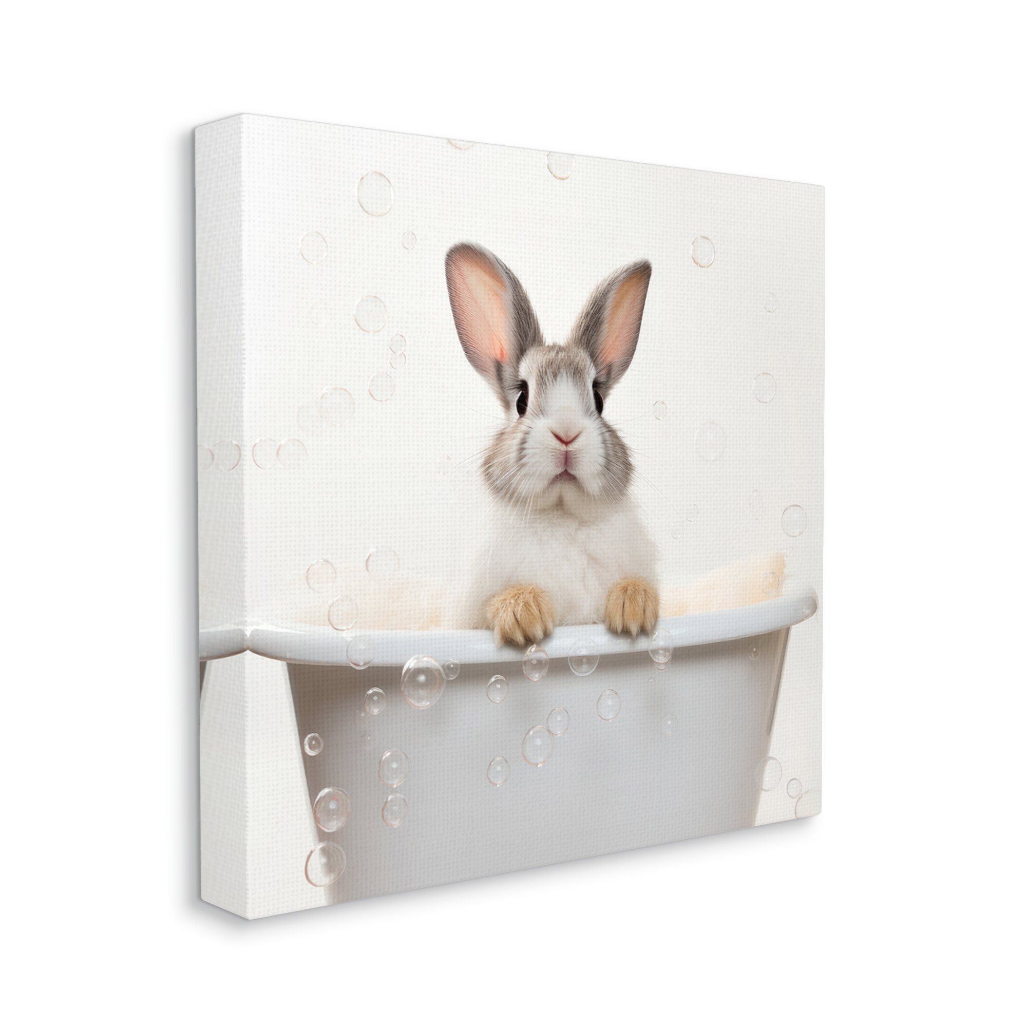 Deviantart Rabbit Bath Trinx Rabbit Bubble Bath On Canvas by Lazar Studio Print | Wayfair