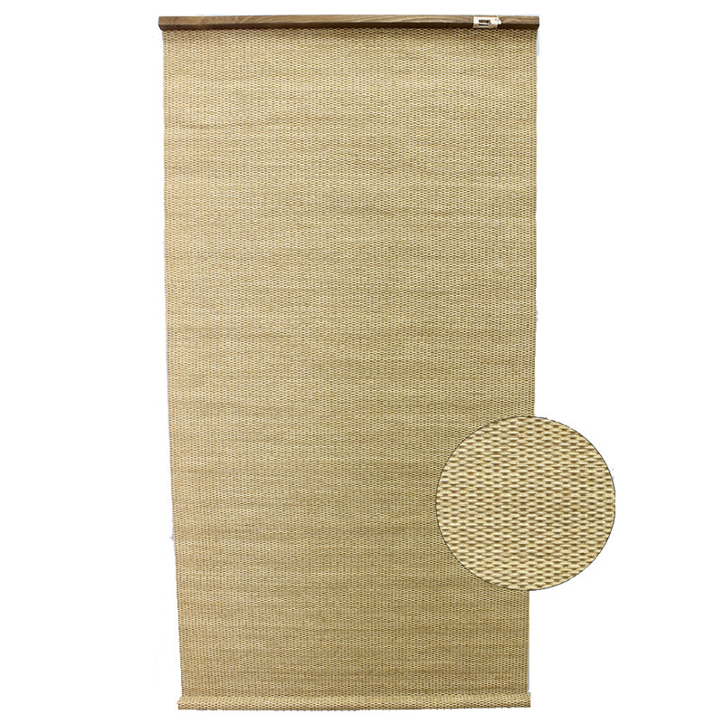 Cloison suspendue en papier tissé brun, Tanné, H 72 po x l 48 po x P 0,5 po