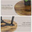 Table d'appoint ronde, petite table de chevet d'intérieur, table de chevet industrielle en métal noir pour petits espaces, idéale pour la chambre, le salon ou le bureau.