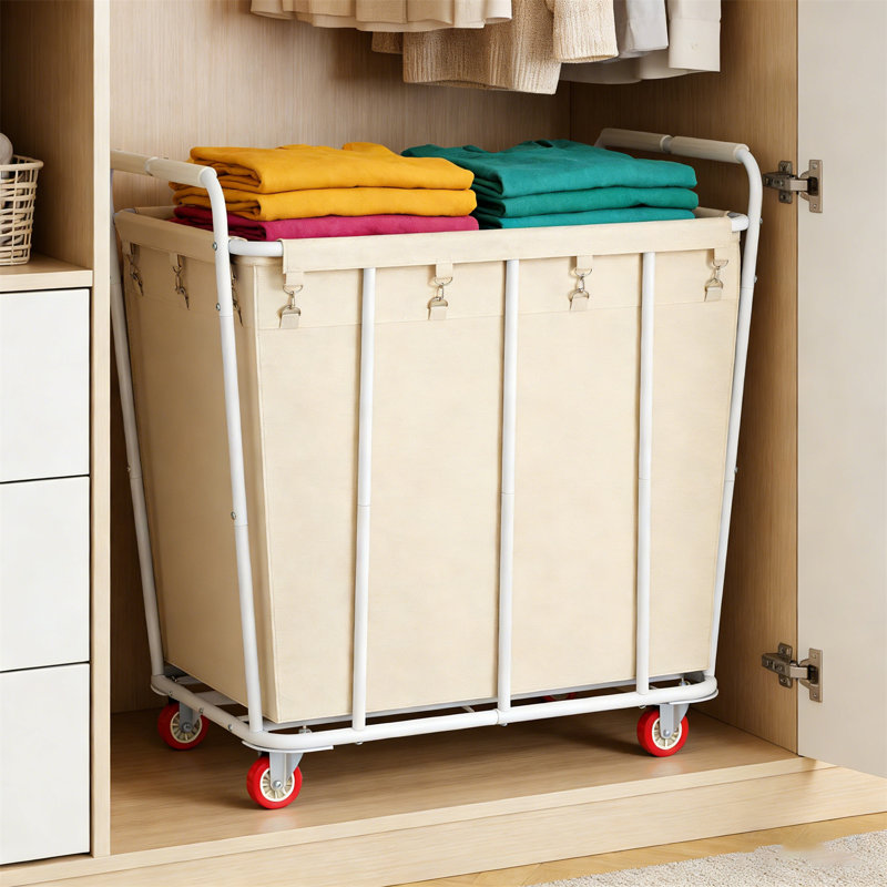 Washing Cart, 400L Rolling Laundry Sorting Cart - A Heavy-Duty Laundry Basket Storage Machine With Wheels Suitable For Households And Hotels