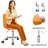 Lavdi Armless Office Desk Chair Modern Tufted Task Chair Faux Leather Upholstered Computer Chair with Adjustable Seat Height-573301474