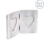 Nicola Spring - Rustic Hearts Folding 2 Photo Frames - 4 x 6" - White