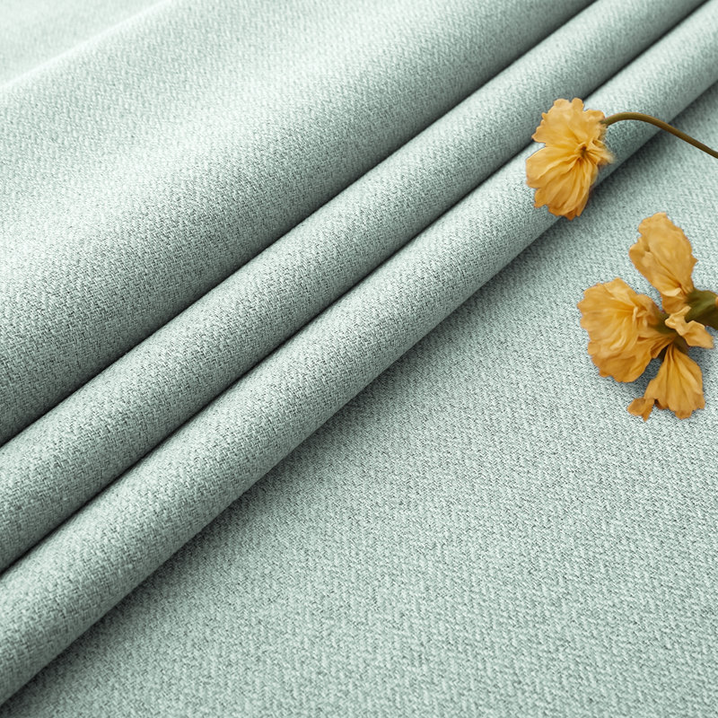 Linen Blend Blackout Curtain Panel Pair, 168cm Width x 183cm Drop, Sage Green