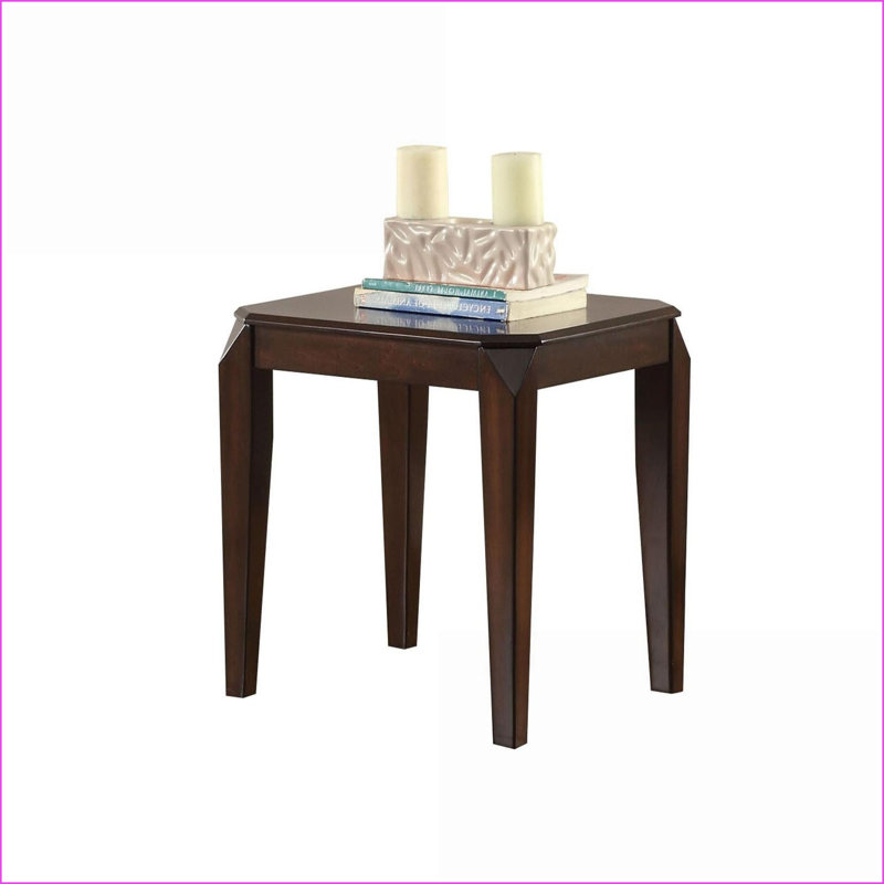 Table basse en noyer avec pieds fuselés, stable et durable pour la salle à manger / salon