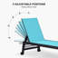 Latitude Run Outdoor Rust-Resistant Metal Chaise Lounge with Table-825709406