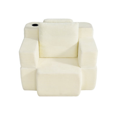 Canapé à compression simple multifonctionnel, convertible en bureau d'ordinateur et bureau simple, revêtement en velours côtelé, siège confortable, idéal pour les employés de bureau