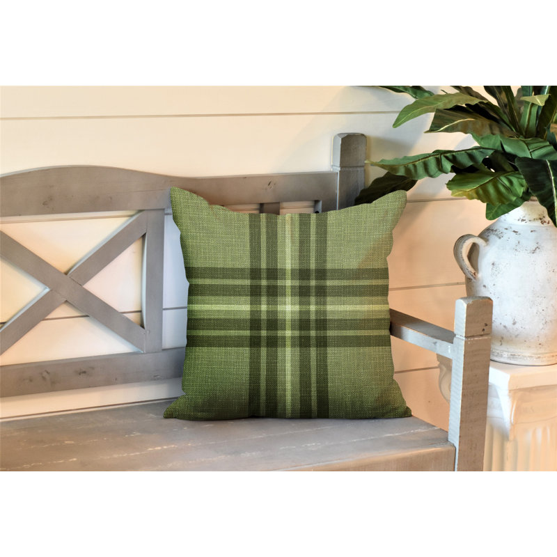 Coussin intérieur / extérieur Brady, L 17 po x H 17 po, Vert