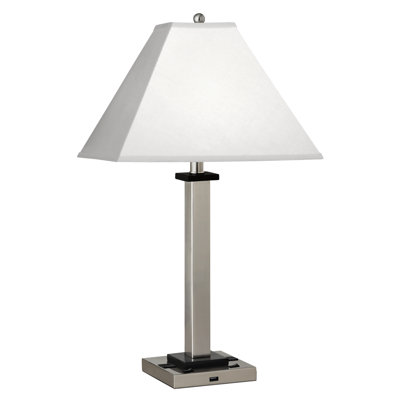 Ensemble de lampe de table 28 "à poteau carré avec port USB et prise