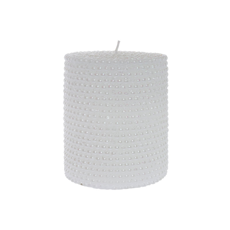 Unscented Pillar Candle, 10cm H x 8cm W x 8cm D