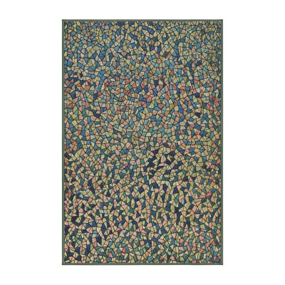 Tapis rose/zone grise à motifs Snedeker