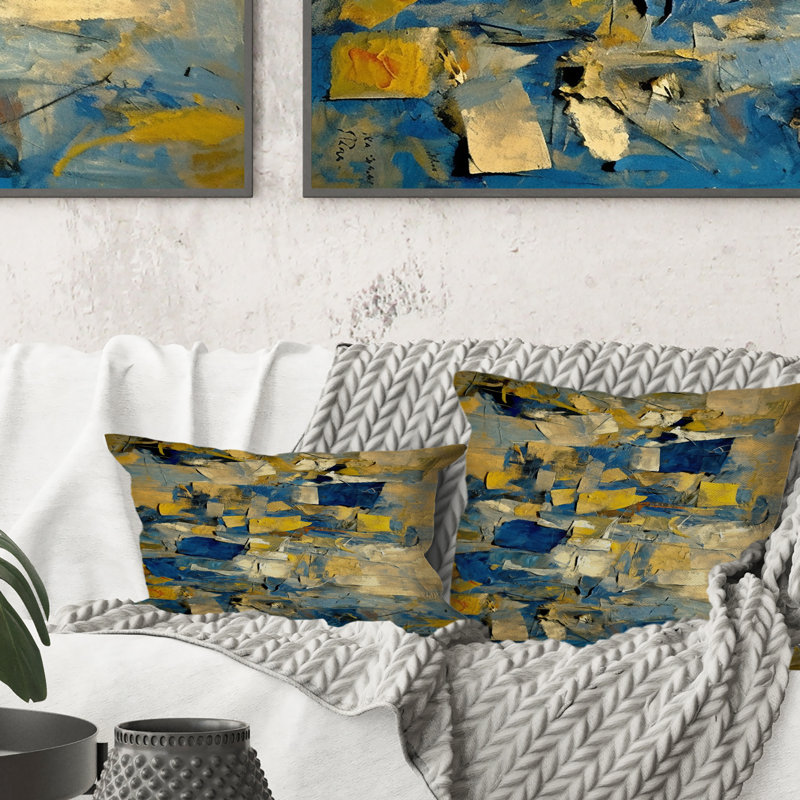 Coussin décoratif rétro Southern Sunset Abstract Expressionism I - Abstract Collages
