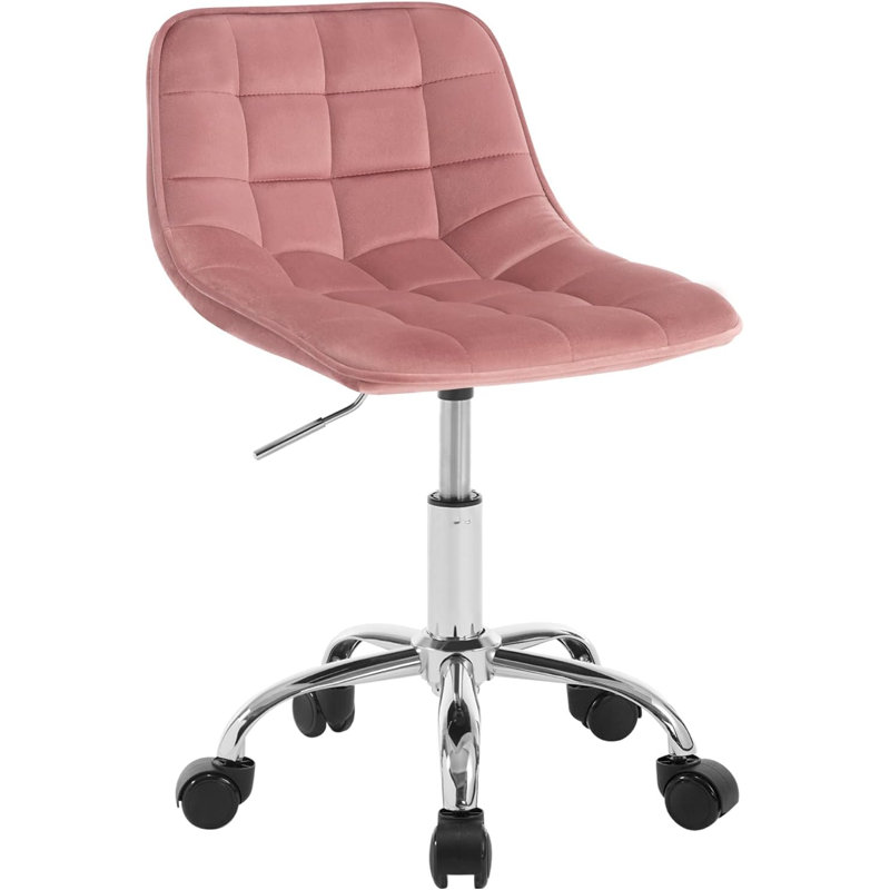 Nisi Backed Adjustable Height Stool with Footrest, Pink