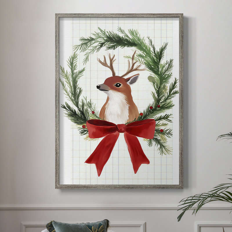«Christmas Holiday Art» LXXXIX, reproduction d'art encadrée - bois massif, H 30 po x l 24 po