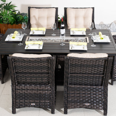 Ensemble repas d'extérieur 7 pièces