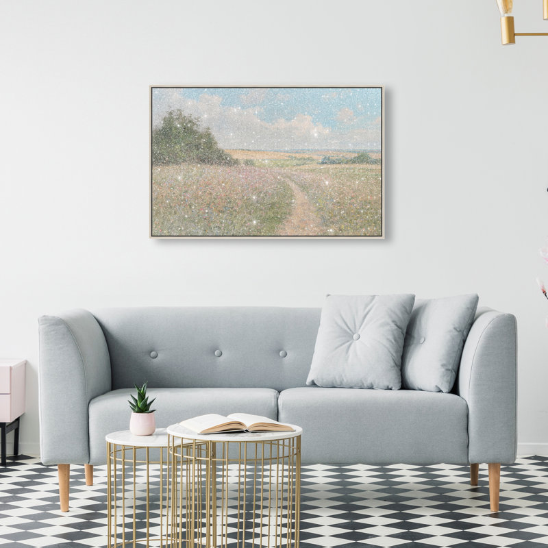 Emerald Pathway Canvas Landscape & Nature Print by Oliver Gal, Black Frame, 15 x 10, 21"H x 31"W, Silver Frame