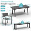 Ensemble de salle à manger de patio 5 pièces en aluminium avec table de salle à manger Rectangualr-130812017-130812021