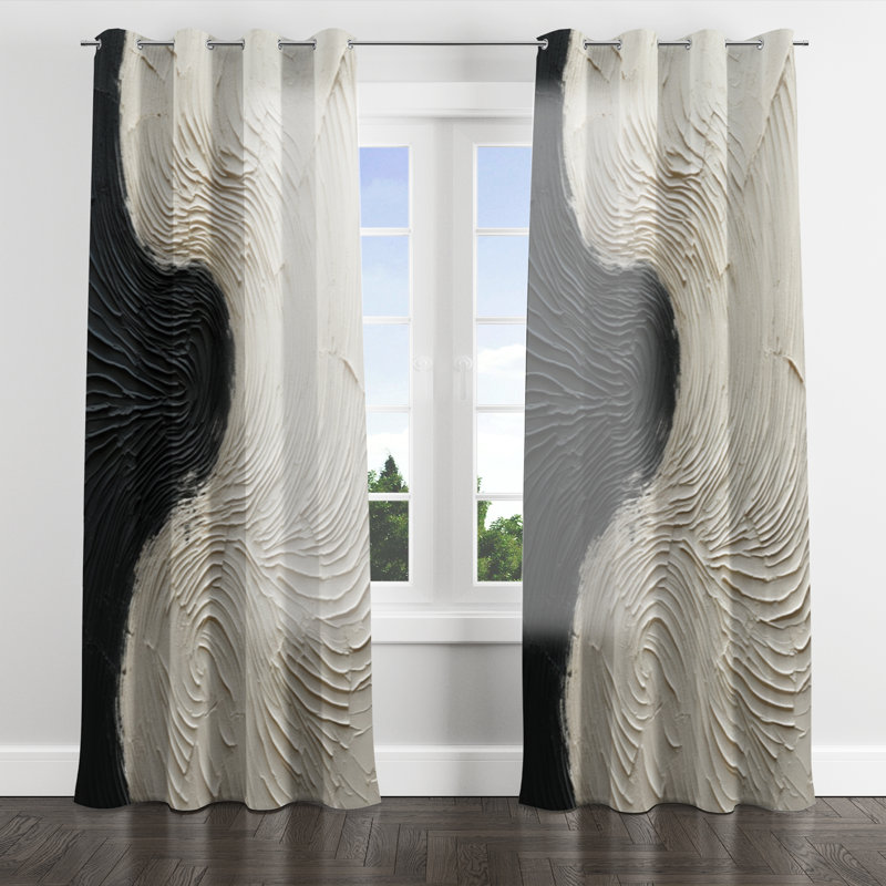 Ayaniah - Nautical Grommet Curtain - Velvet Room Darkening - 1 panel, 52" W x 120" L, Silver Grommets