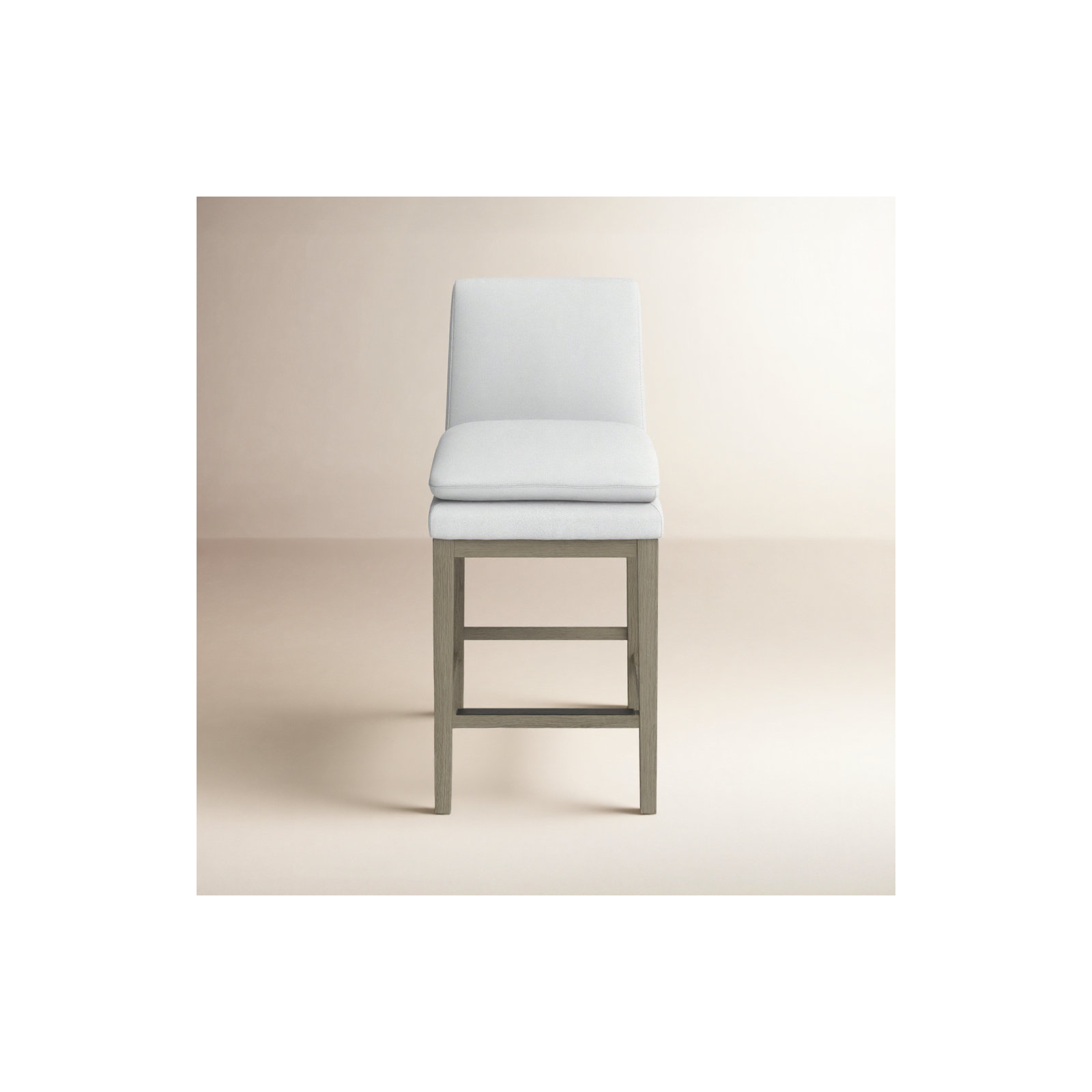 Bethea Upholstered Counter Stool, Prestige Pearl Tweed, Graywash