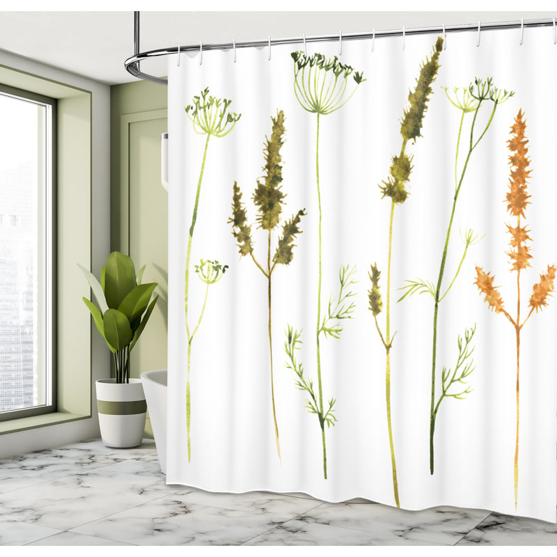 Shower Curtain with Hooks Included, 75"H x 69"W